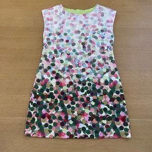 Girl's Mia Joy Size 11 Dot Party Dress Sleeveless Green Pink Lined New
